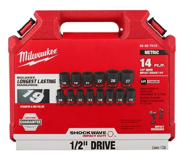 Juego 14 dados impacto Shockwave 1/2″ Milwaukee 49-66-7013