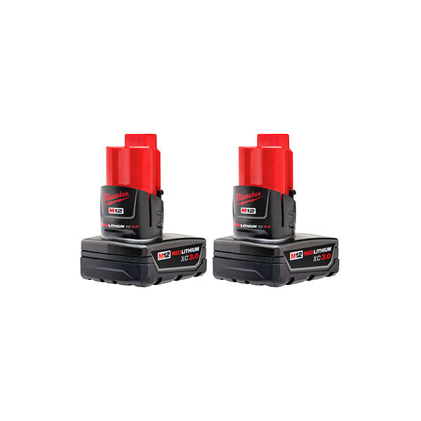 Pack de dos baterías M12 Redlithium XC 3.0 Milwaukee 48-11-2412