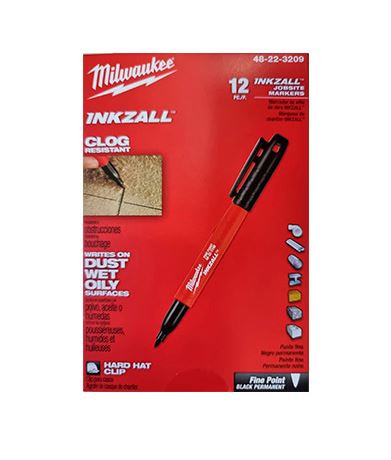 Marcadores de punto fino para el trabajo 12 Un. Milwaukee 48-22-3209