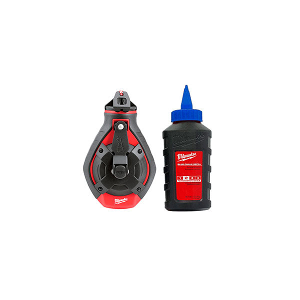 Tizador línea negrita con tiza azul de 100′ Milwaukee 48-22-3982