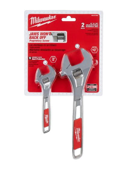 Juego de llaves ajustables de 2 piezas de 6″ y 10″ 48-22-7400 Milwaukee