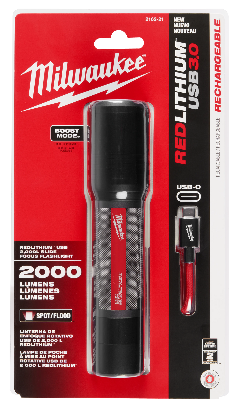 Linterna con enfoque deslizante 2000 lumenes 2162-21