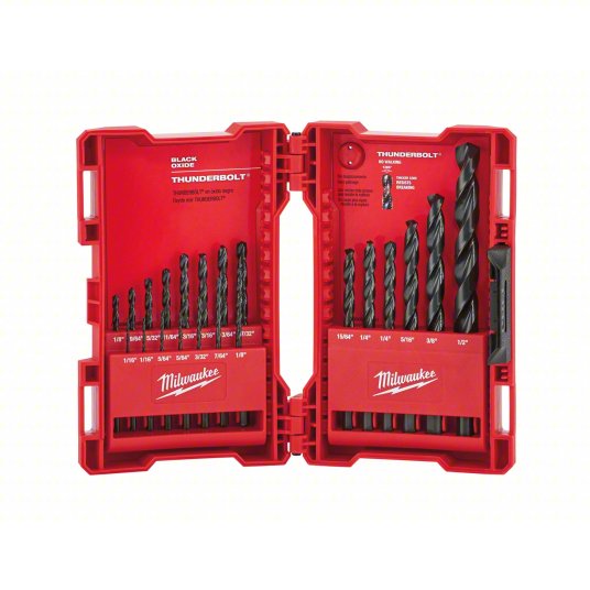 JUEGO DE BROCAS DE OXIDO NEGRO THUNDERBOLT  21 PIEZAS 48-89-2801