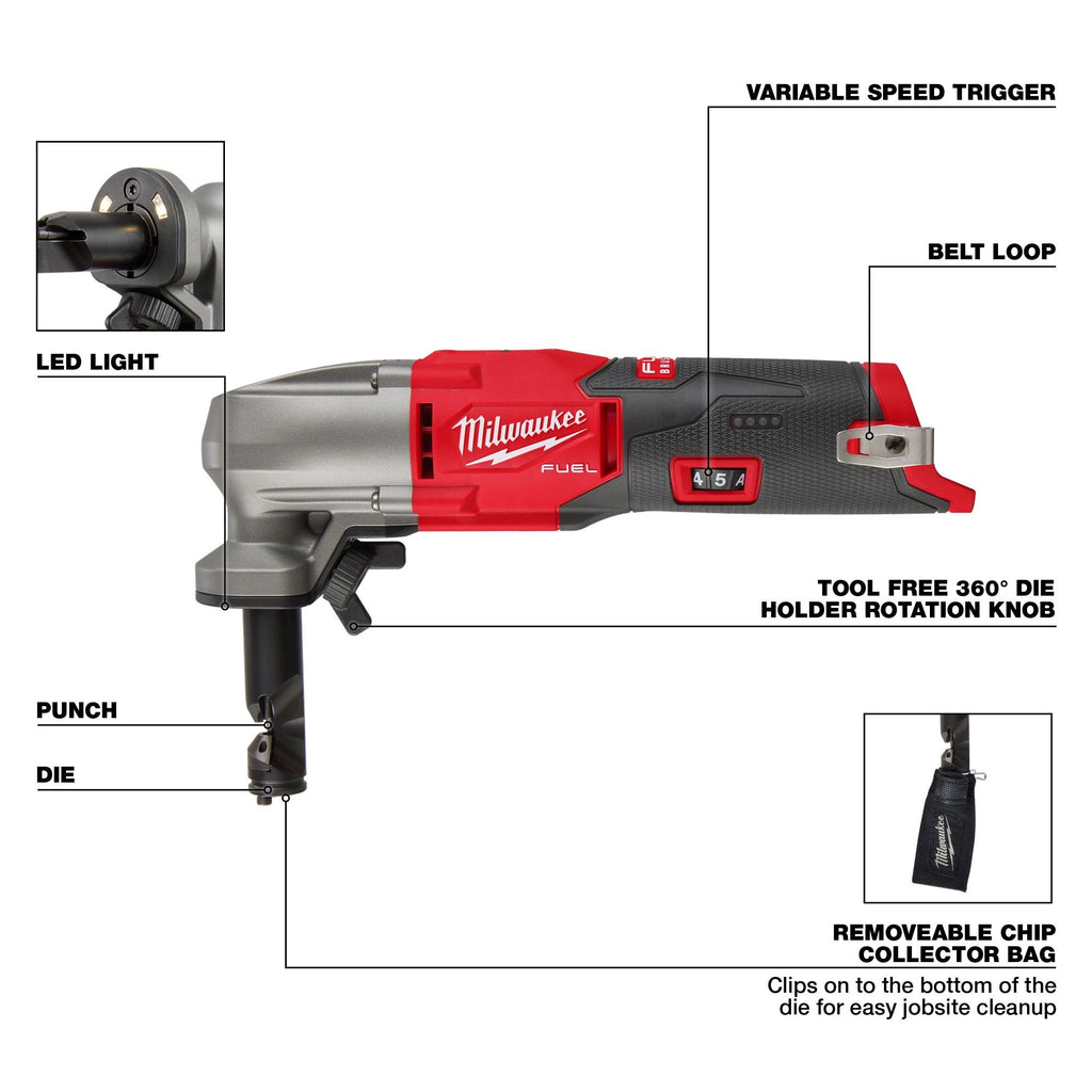 Cortador de velocidad variable calibre 16 M12 Fuel Milwaukee 2476-20