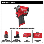 KIT LLAVE DE IMPACTO COMPACTA M12 FUEL DE 1/2 MILWAUKEE 2555-22