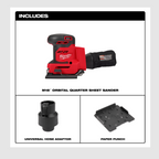 Lijadora orbital de hoja de 1/4 M18 2649-20