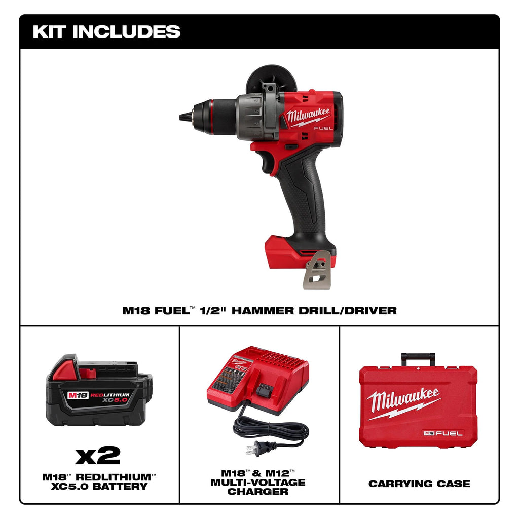 MILWAUKEE KIT TALADRO M18 FUEL™ de ½” 2904-259