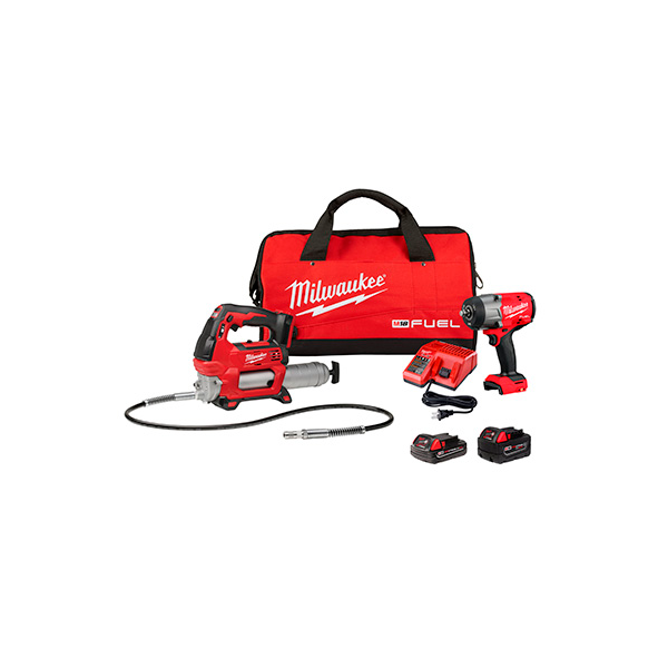 Kit combinado de llave de impacto de torque alto M18 FUEL de 1/2″ y pistola de engrase 2967-22GG