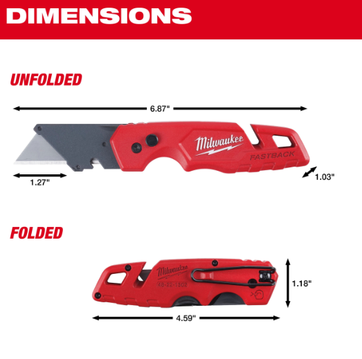 NAVAJA MULTIUSO PLEGABLE FASTBACK CON ALMACENAMIENTO PARA HOJAS 48-22-1502