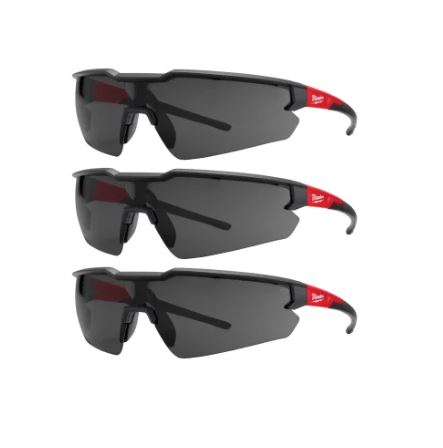Lentes (3) de seguridad antirrayas ahumados Milwaukee 48-73-2054