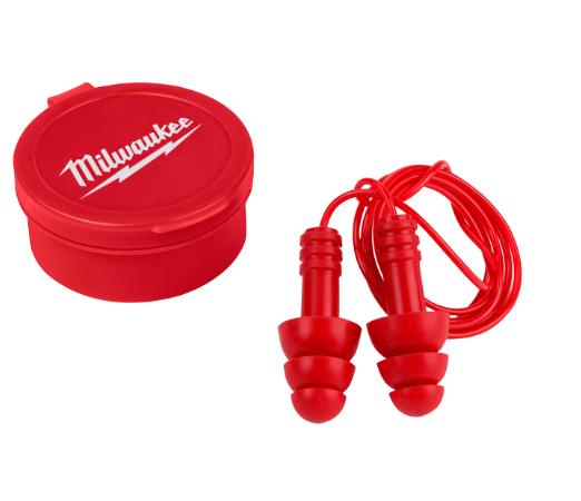 Tapones de oídos reut. con cordón paquete de 3 un Milwaukee 48-73-3151