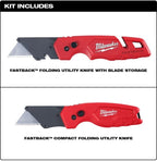 Juego Cuchillos Plegables Fastback Milwaukee 48-22-1503