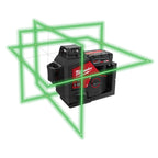 Kit nivel laser verde de 360 de 3 planos M12 Milwaukee 3632-21