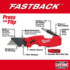 Cuchillo plegable Fastback 6 en 1 con abrebotellas Milwaukee 48-22-1505