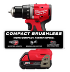 Taladro/atornillador sin escobillas M18 1/2″ 3601-21P Milwaukee