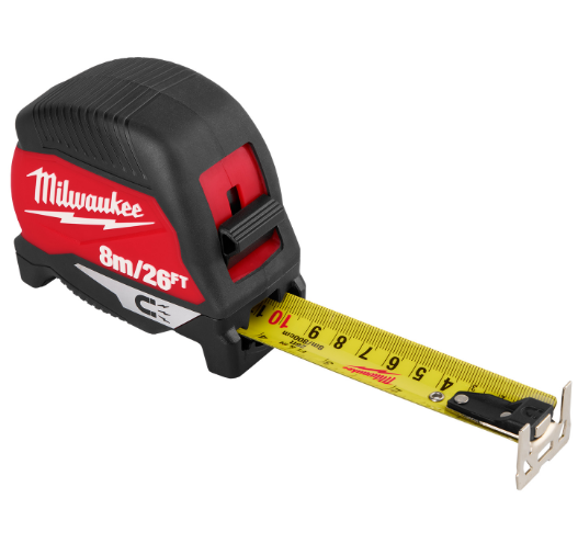 Huincha métrica magnética de 8 m/26 Milwaukee 48-22-1026M