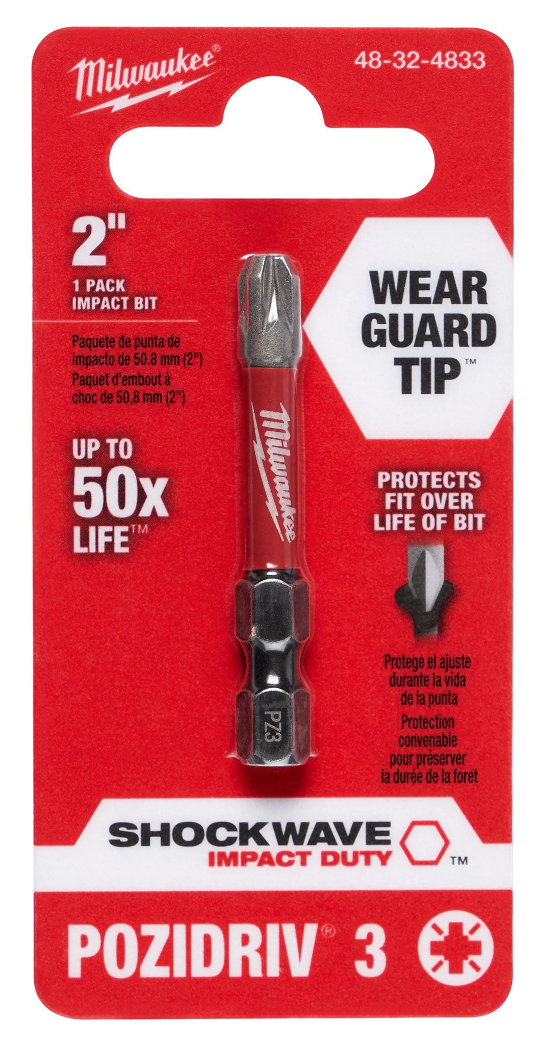 Puntas de potencia Shockwave 2″ Milwaukee 48-32-4833