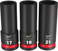 Dados MM profundos 6 ptas de 1/2″3pc Milwaukee 49-66-7025