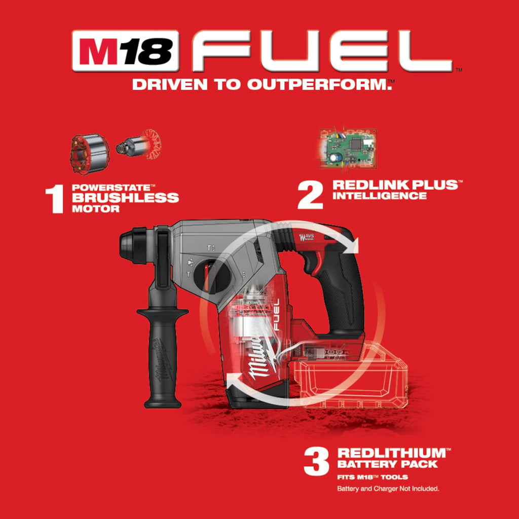 Rotomartillo M18 Fuel Plus de 1″ Milwaukee 2912-20